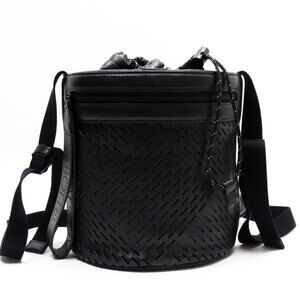 Bottega Veneta crossbody shoulder bag black leather